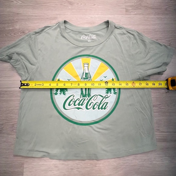 Coca Cola T Shirt Vintage Style Graphic Tee Cropped Top Medium - Picture 8 of 10